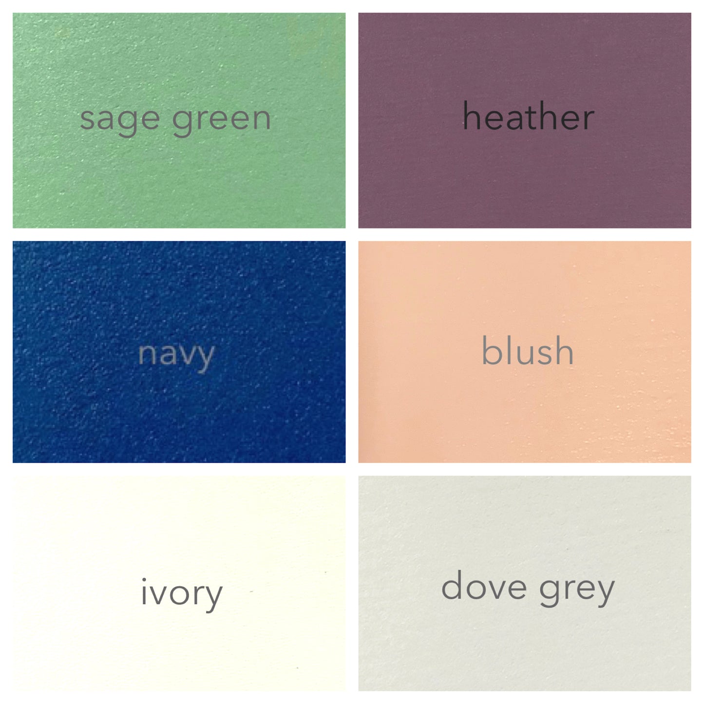 a grid shows the six colours which are available for the wedding photo album