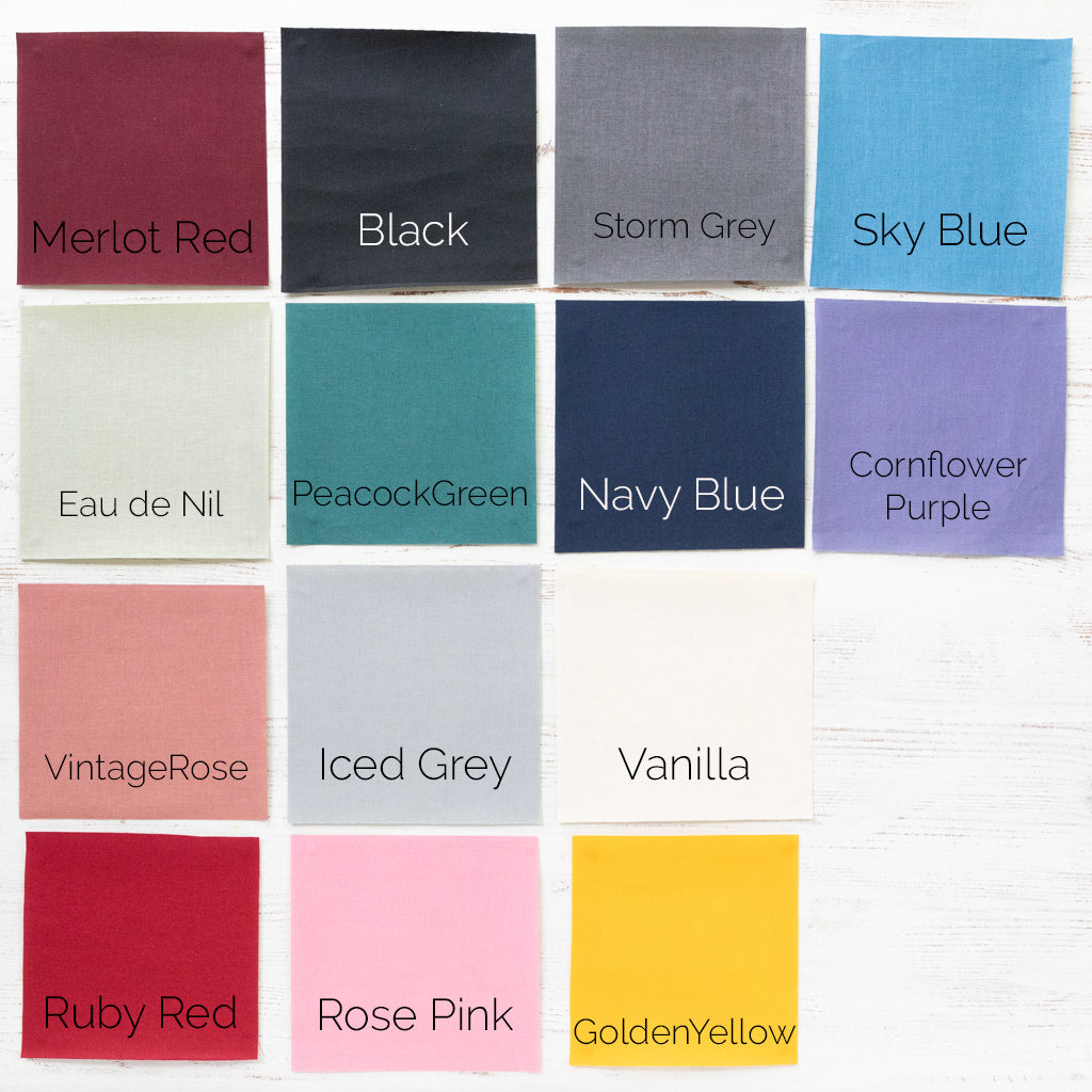 all the colours for the linen wedding guest book