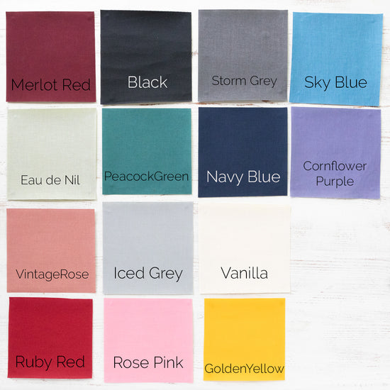 all the colours for the linen wedding guest book