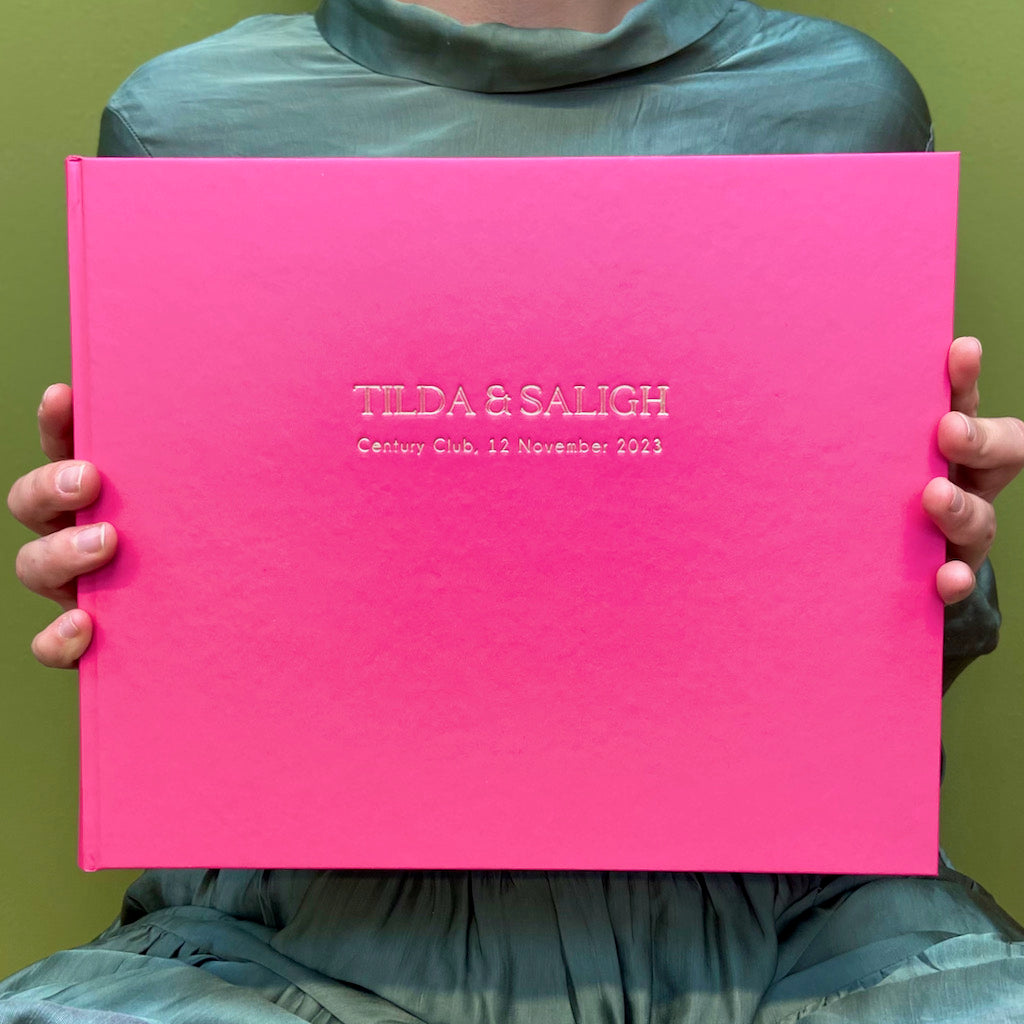 hot pink photo album