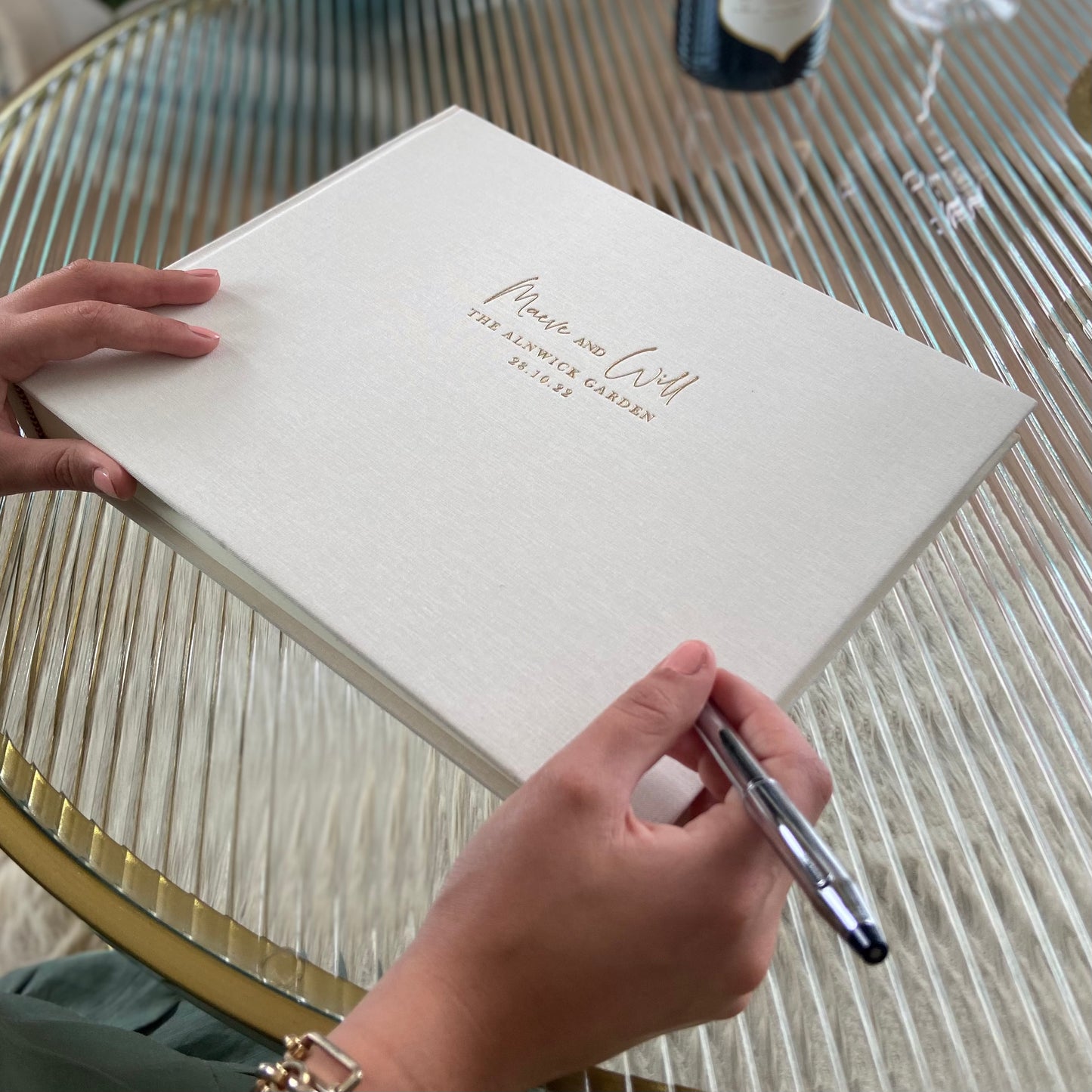 Luxurious Linen Guest Book - 3 sizes available
