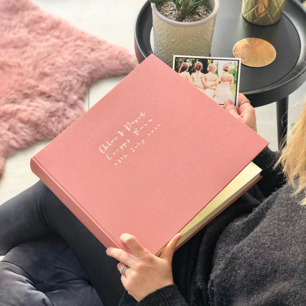 Rose Gold Linen Photo Album