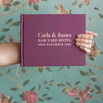 which colour foil do I use for the words printed on my photo album or guest book??
