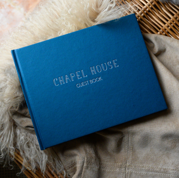 Luxury Personalised Visitors Book, Traditionally Made