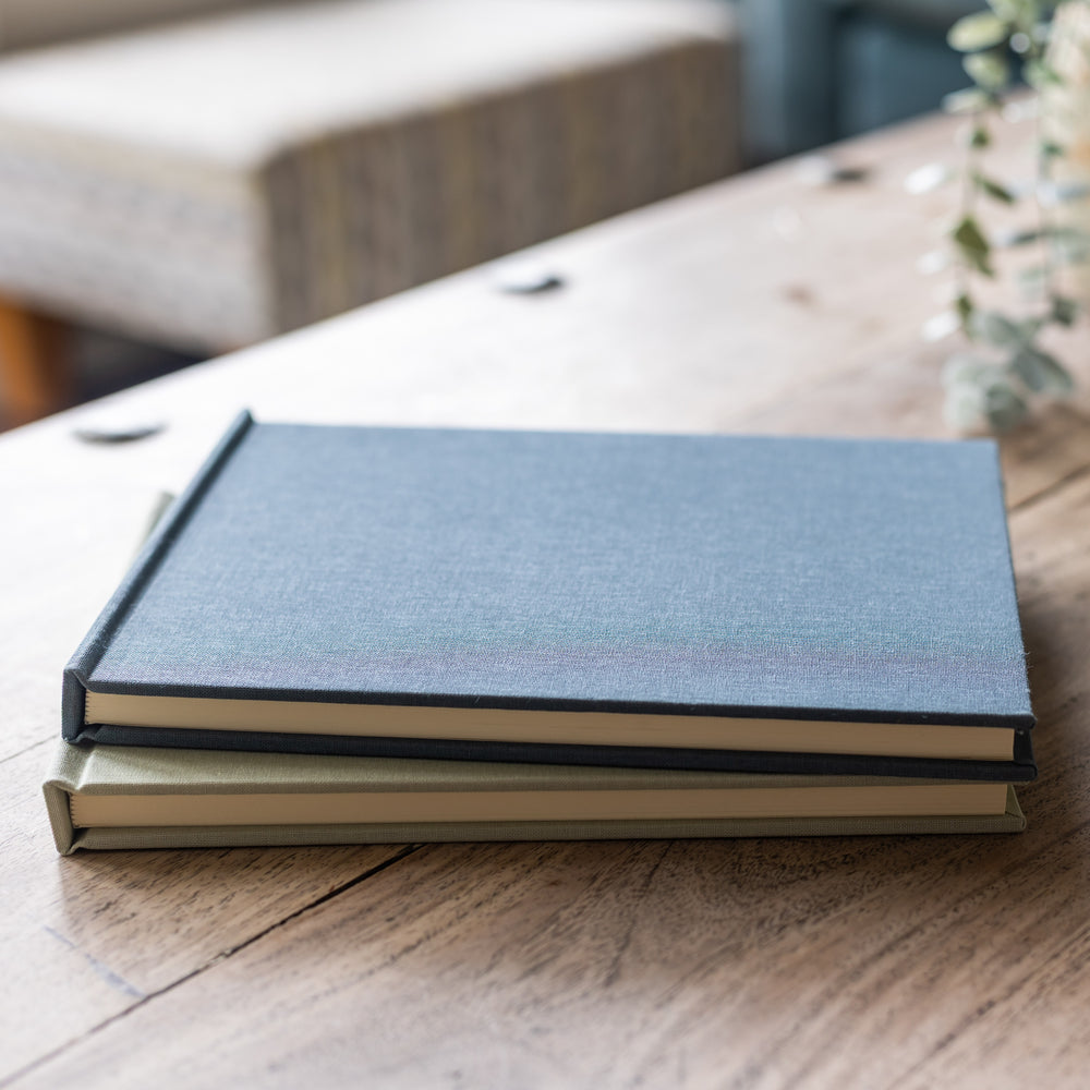 
                      
                        Beautiful Personalised Linen Visitors Book for Home
                      
                    