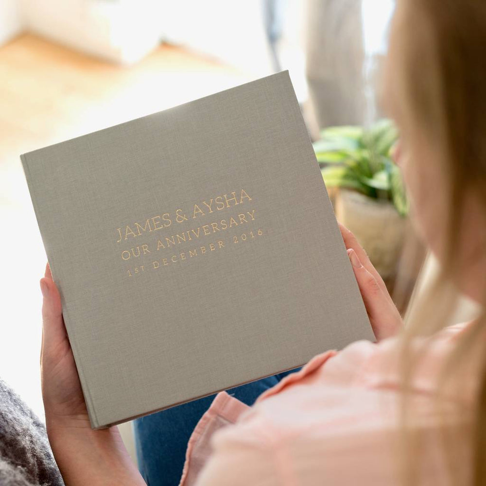 
                      
                        Personalised Linen 4th Year Wedding Anniversary Album
                      
                    