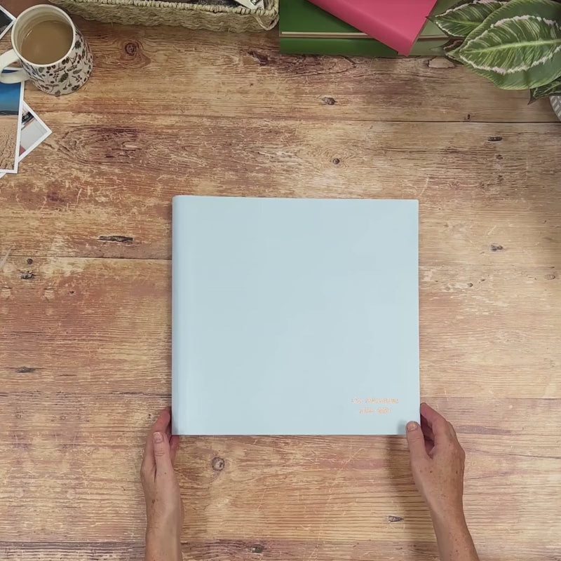 A video showing the exterior & interior of a personalised BeGolden photo album.