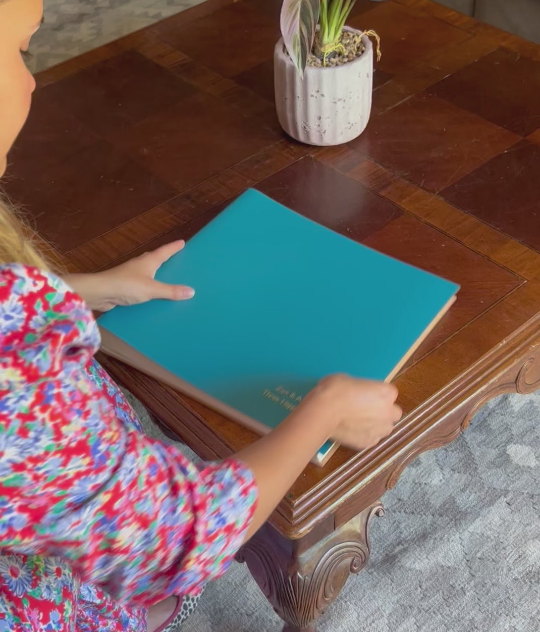 Load and play video in Gallery viewer, Large Photo Album Traditionally Bound in Recycled Leather - Personalised
