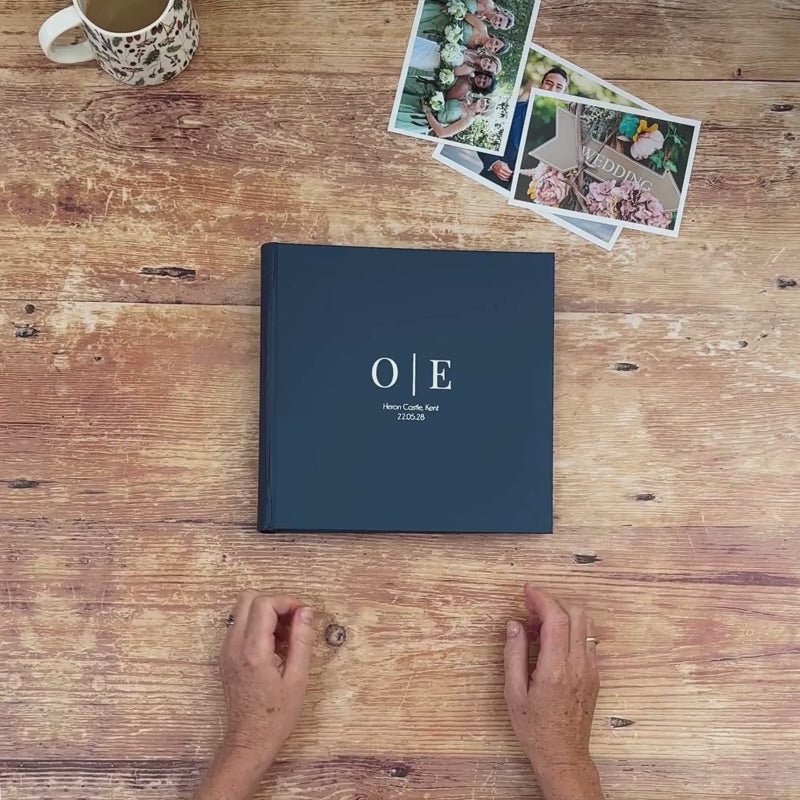 A video showing the exterior & interior of a personalised BeGolden wedding guest book.