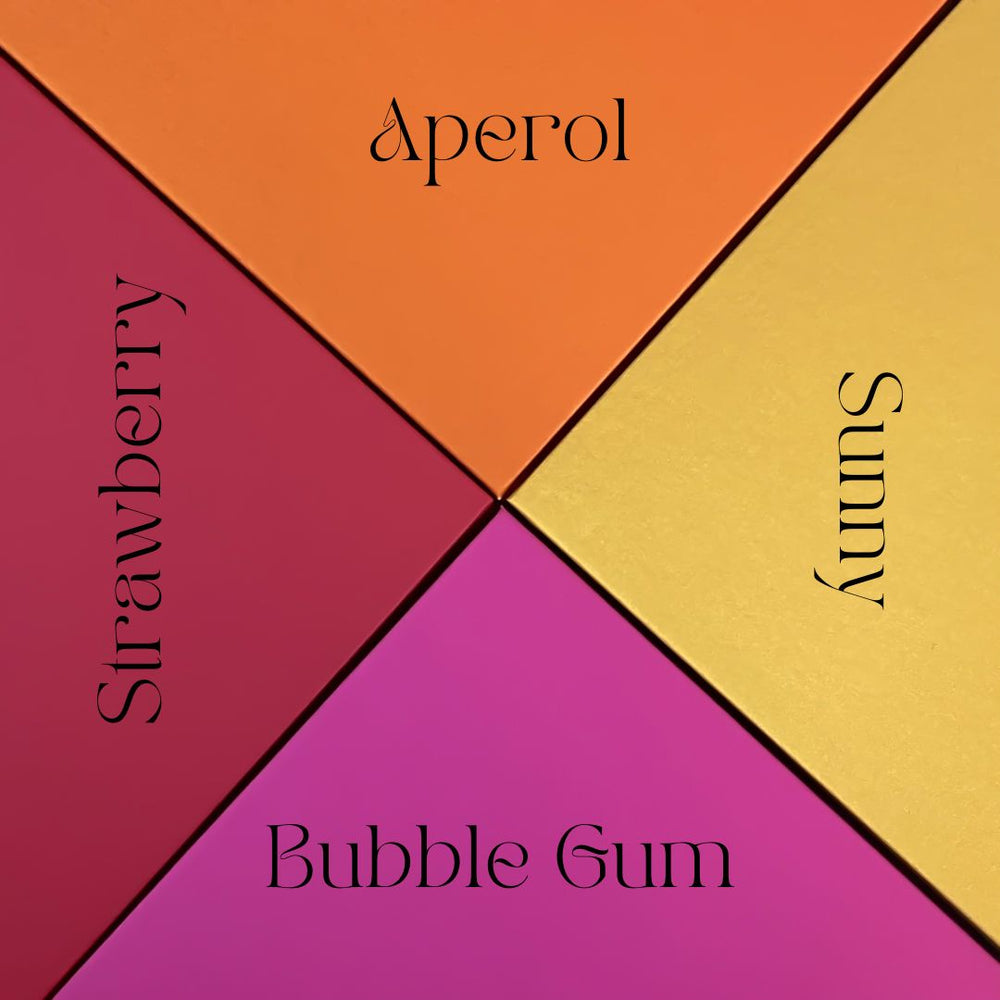 
                      
                        Examples of different bold colour cover options
                      
                    