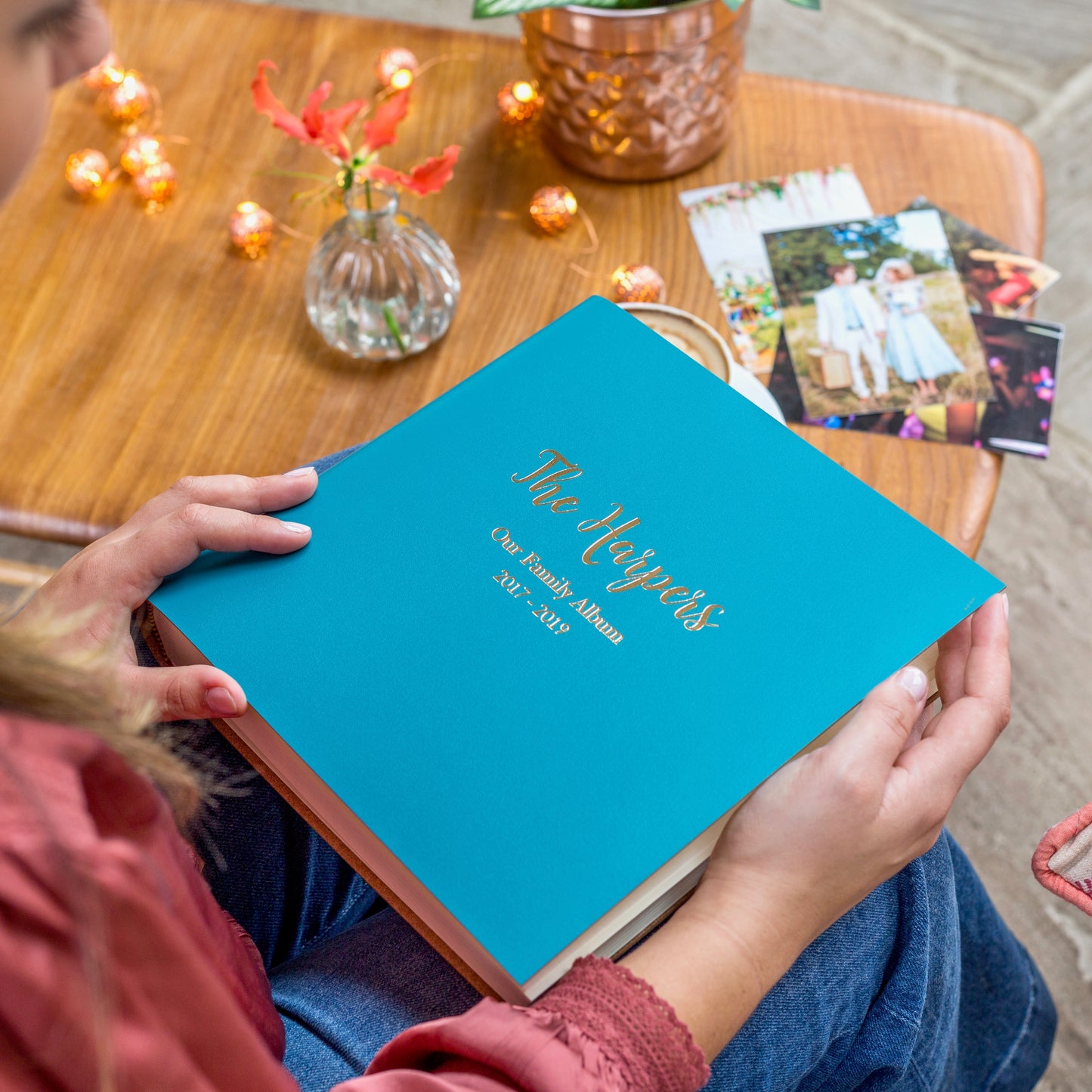 Recycled Leather Family Photo Album