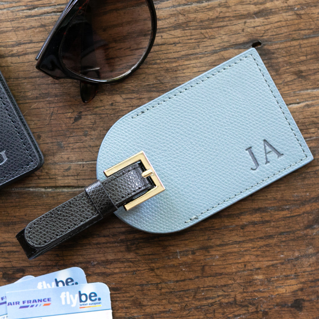 Personalised Luggage Tag made from Premium Recycled Leather