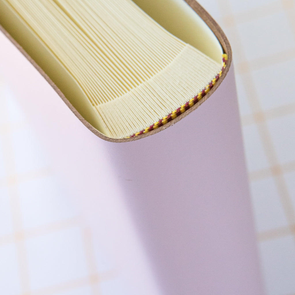 a closeup image of the handbound photograph album