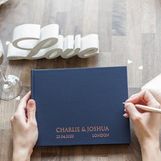 Contemporary Bespoke Wedding Guest Book