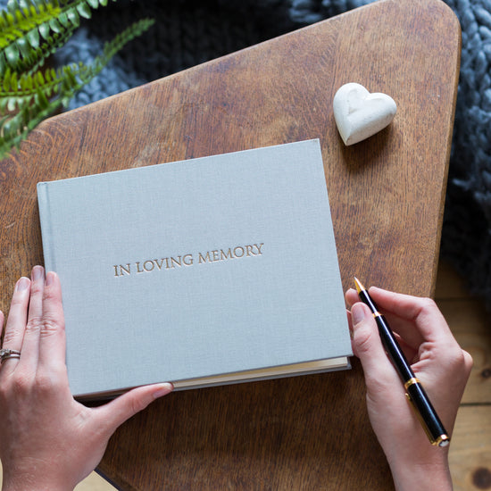 Linen Condolence Book