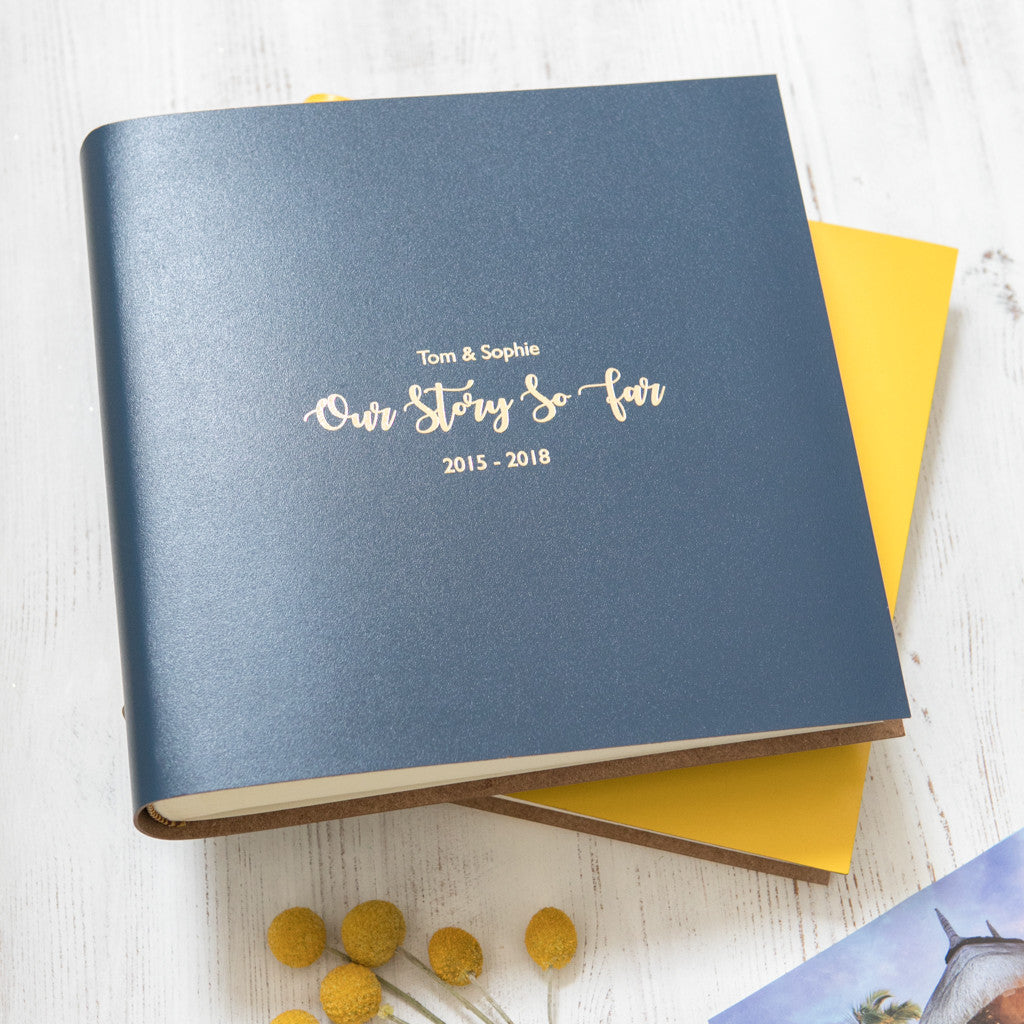 personalised leather photo album