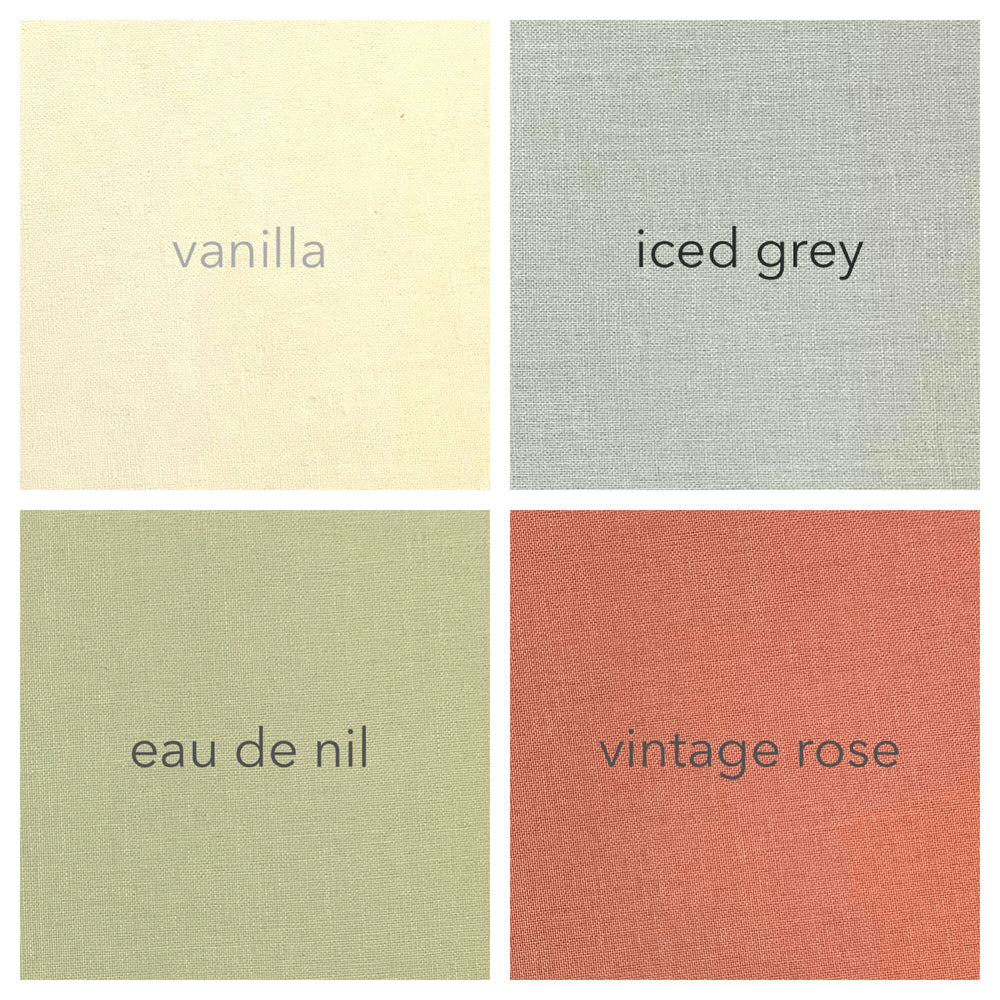 
                      
                        Linen album colour chart. There are four colours which customers can choose from.
                      
                    