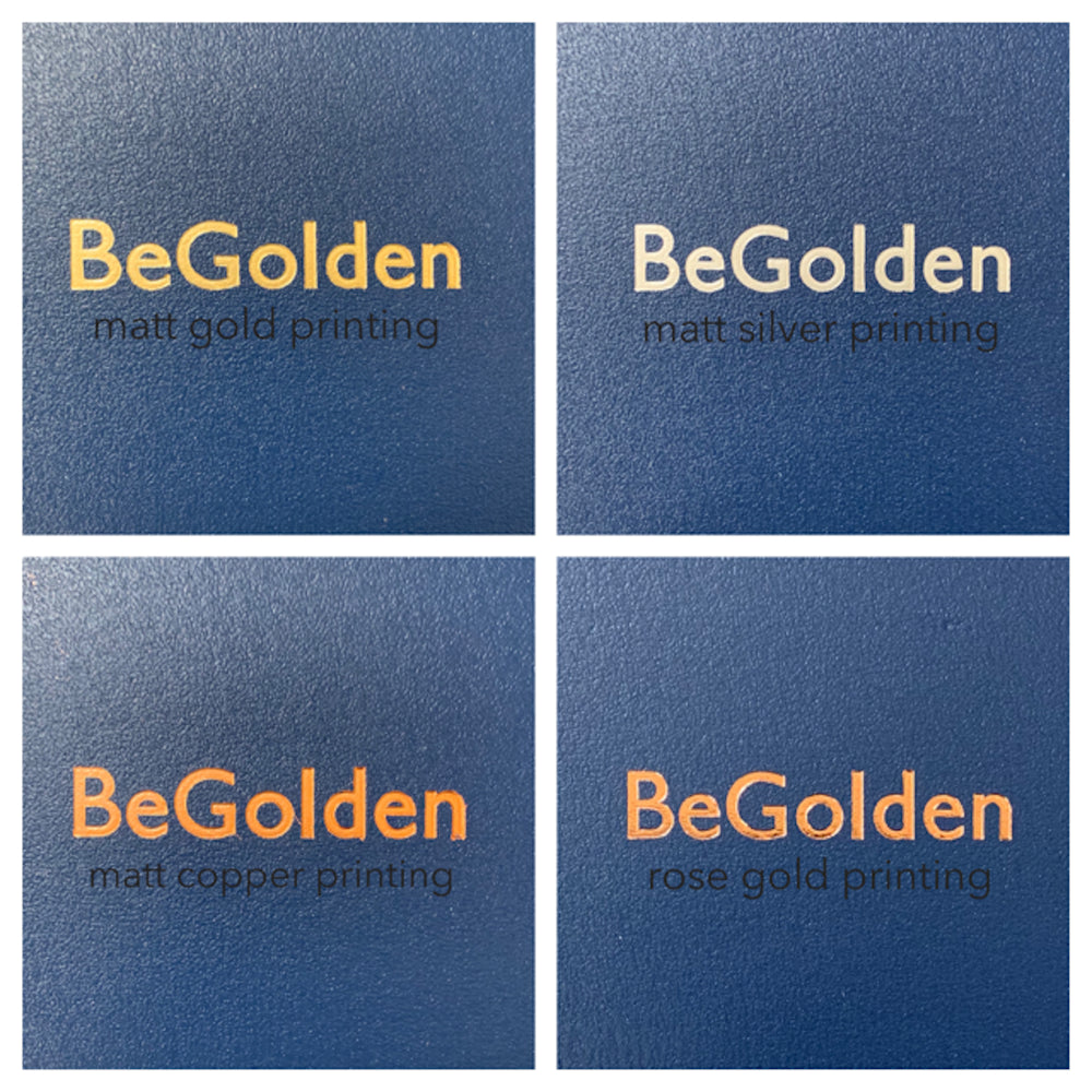 
                      
                        There is a colour chart displaying the collection of matt foil colours. 
                      
                    